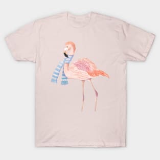 Flamingo in winter T-Shirt